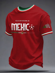 Men's Mexico Football Lover Printed T-shirt