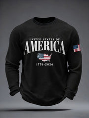Men's America 1776-2026 Waffle Long-Sleeve T-Shirt