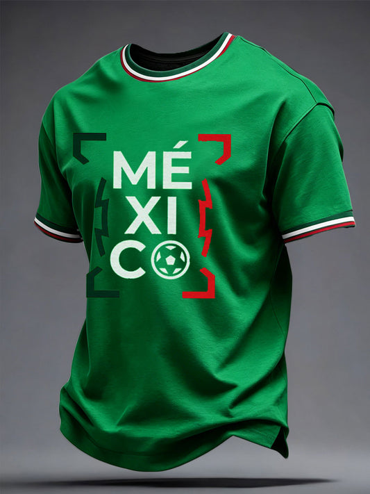 Men's Mexico Sports Lover Art Printed T-shirt