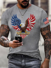 Men's E pluribus unum Printed imitation cotton short-sleeved T-shirt