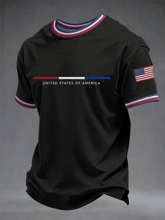 Men's United States Of America Short Sleeves T-shirt