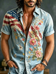 Men's USA Patriotic Casual Shirt