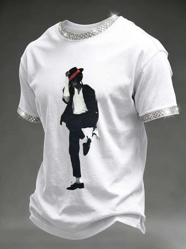 Men's King Of Pop Printed T-shirt