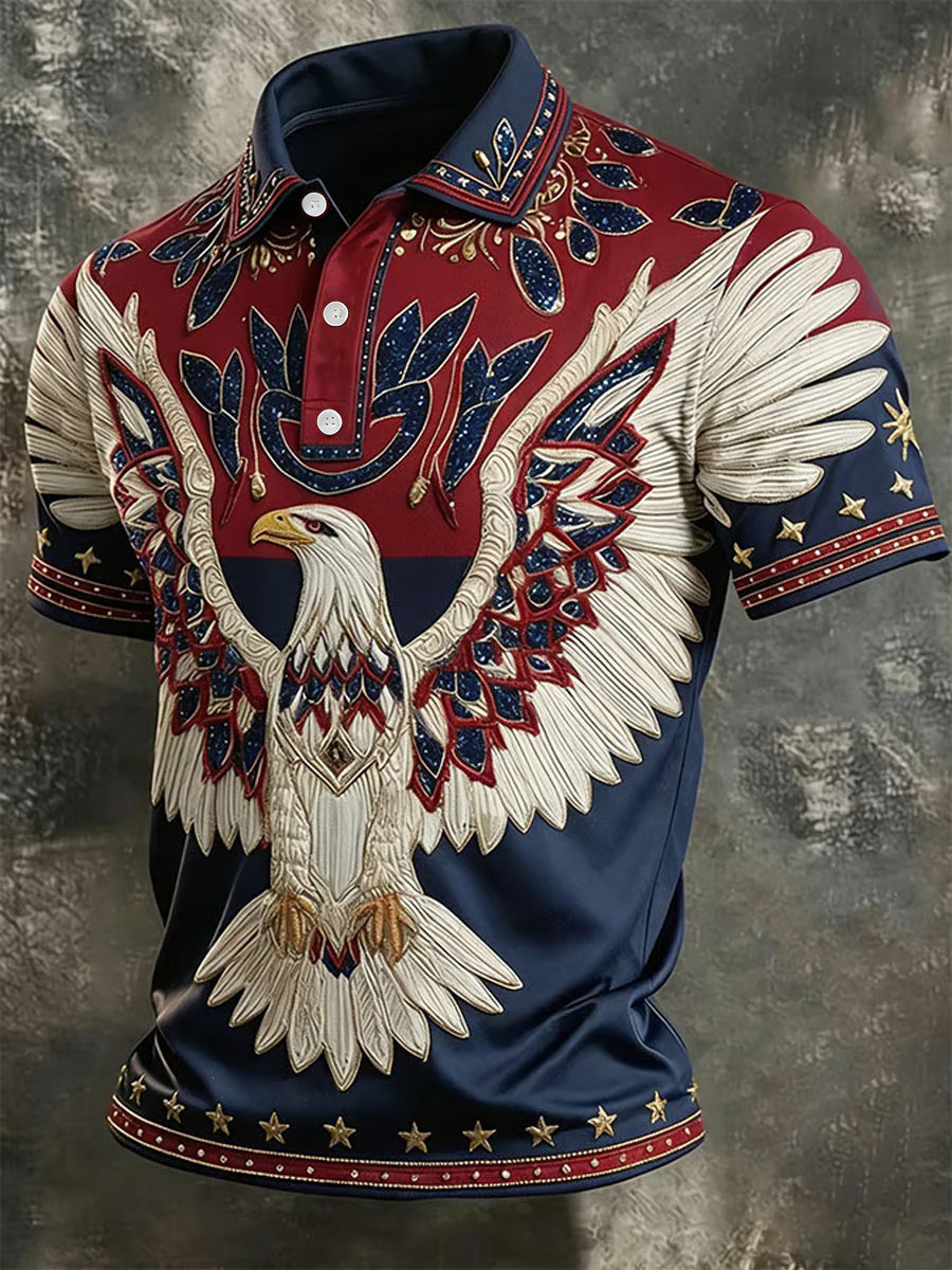 Men's America Print Casual Top