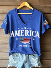 Women's America 1776-2026 V-Neck T-Shirt