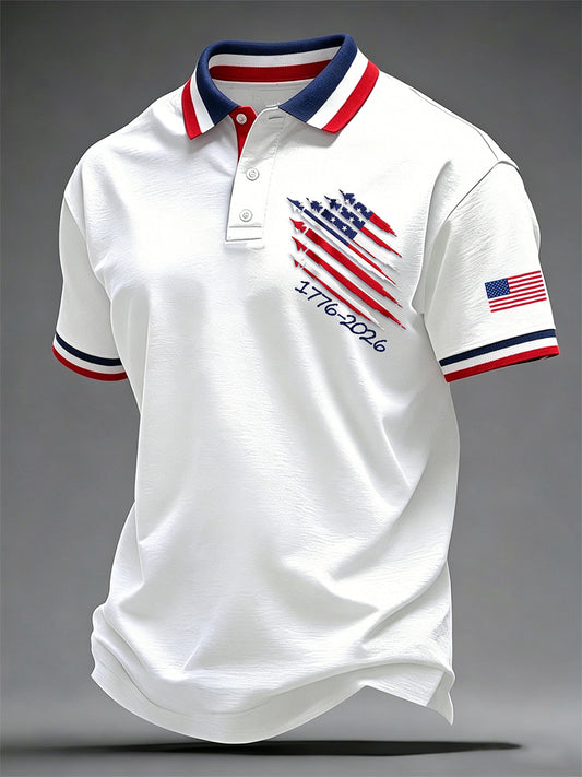 Men's Independence Day 1776-2026 Print Polo