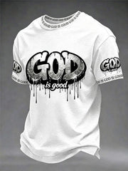 Men's Christian God Is Good Cross Short Sleeve T-shirt