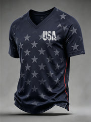 Men's Gift For Soccer Fans 2026 Soccer Gameday Casual V-Neck Tee