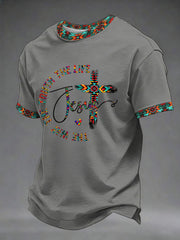 Men's The Way The Truth The Life Printed Casual T-Shirt