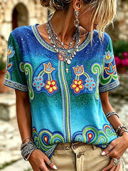 Women's Native Art Print T-Shirts