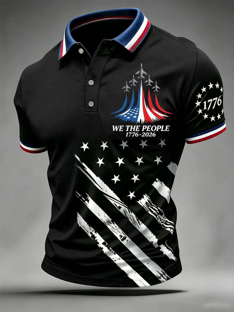 Men's Independence Day We The People Print Polo