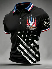 Men's United States of America Independence Day Print Polo