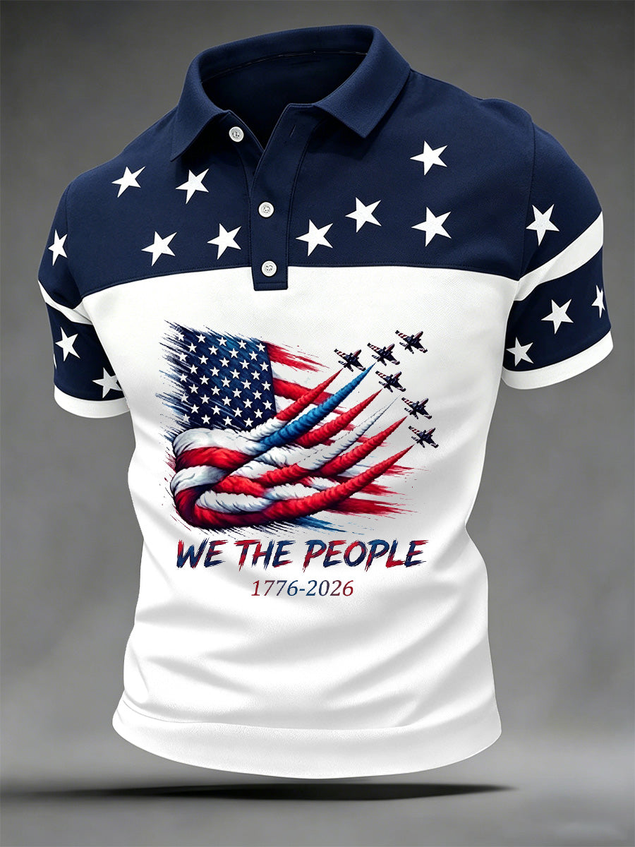 Men's Independence Day We The People Print Polo