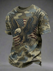 Men's American Independence Day Printed Casual T-Shirt
