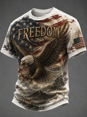 Men's American Independence Day Printed Casual T-Shirt