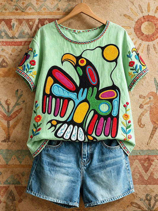 Women's Native Eagle Art Tops