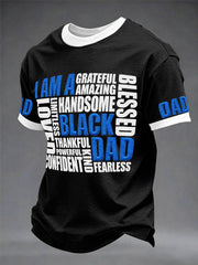 Men's “I Am A Black Dad” Father's Day Fun Casual T-shirt