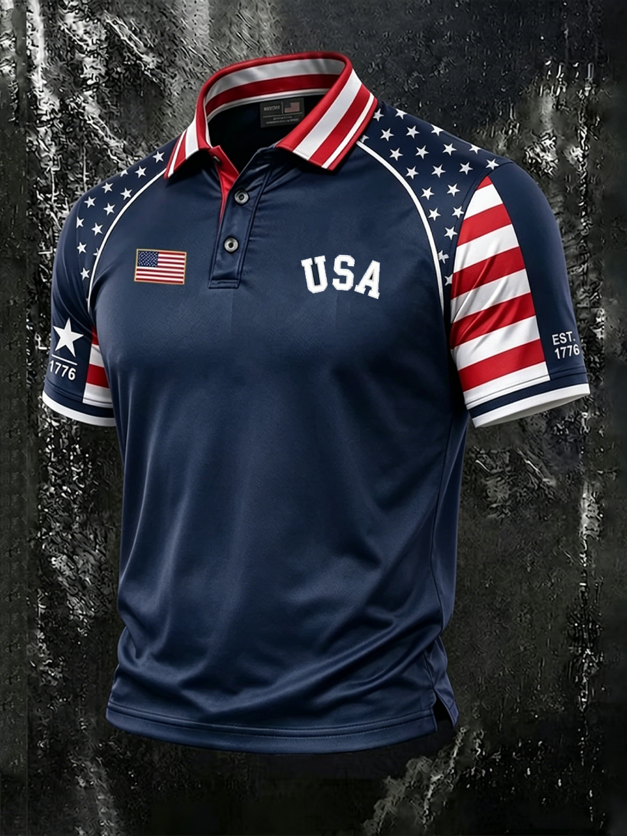Men's USA Printed polo shirt