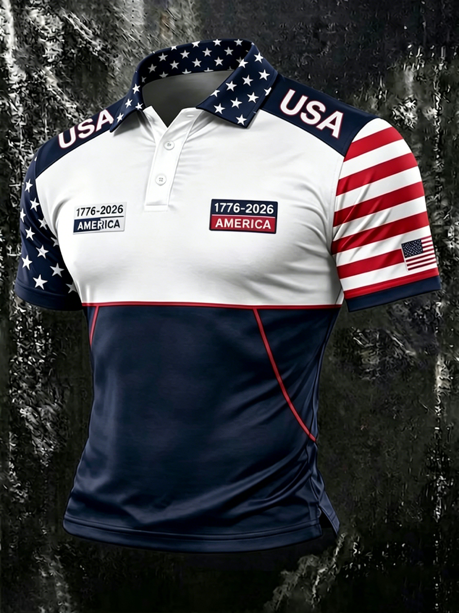 Men's USA Printed polo shirt