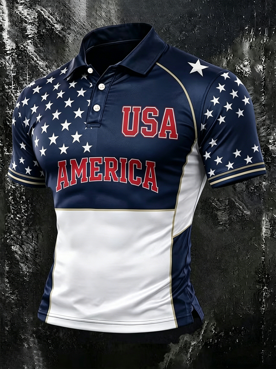 Men's USA Printed polo shirt