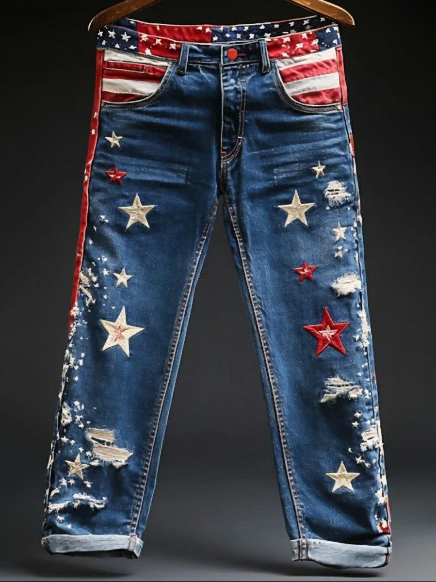 Women's American Flag Printed Pants
