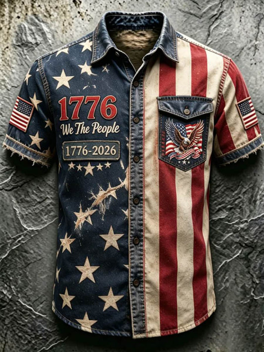 Men's 250Th Anniversary National Faith Print Shirt