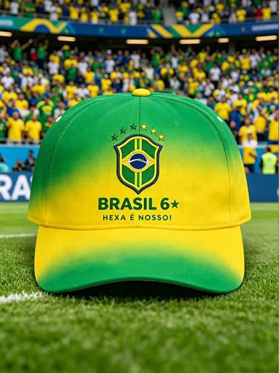 Unisex Brazil Football Lover Printed Hat