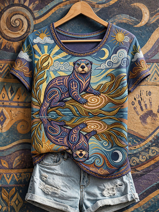 Women's Native Otter Art T-Shirts