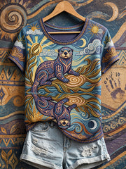 Women's Native Otter Art T-Shirts
