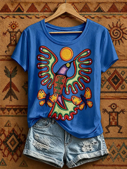 Women's Hummingbird Indigenous Art T-Shirt