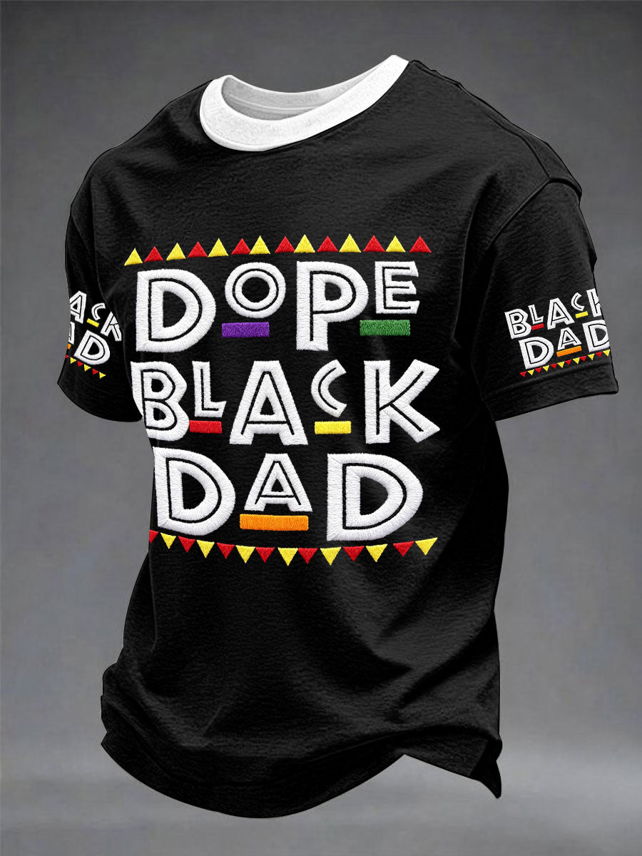 Men's “Dope Black Dad” Father's Day Fun Casual T-shirt