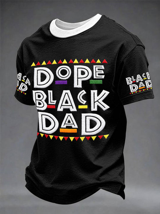 Men's “Dope Black Dad” Father's Day Fun Casual T-shirt