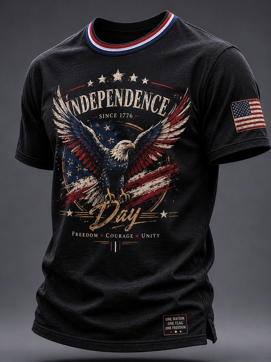 Men's Independence Day Printed short sleeves t-shirt