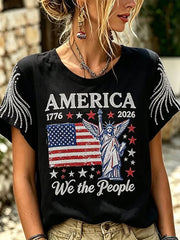 Women's America Printed T-shirt