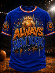 Men's Classic Basketball Fan Graphic Short Sleeve T-shirt