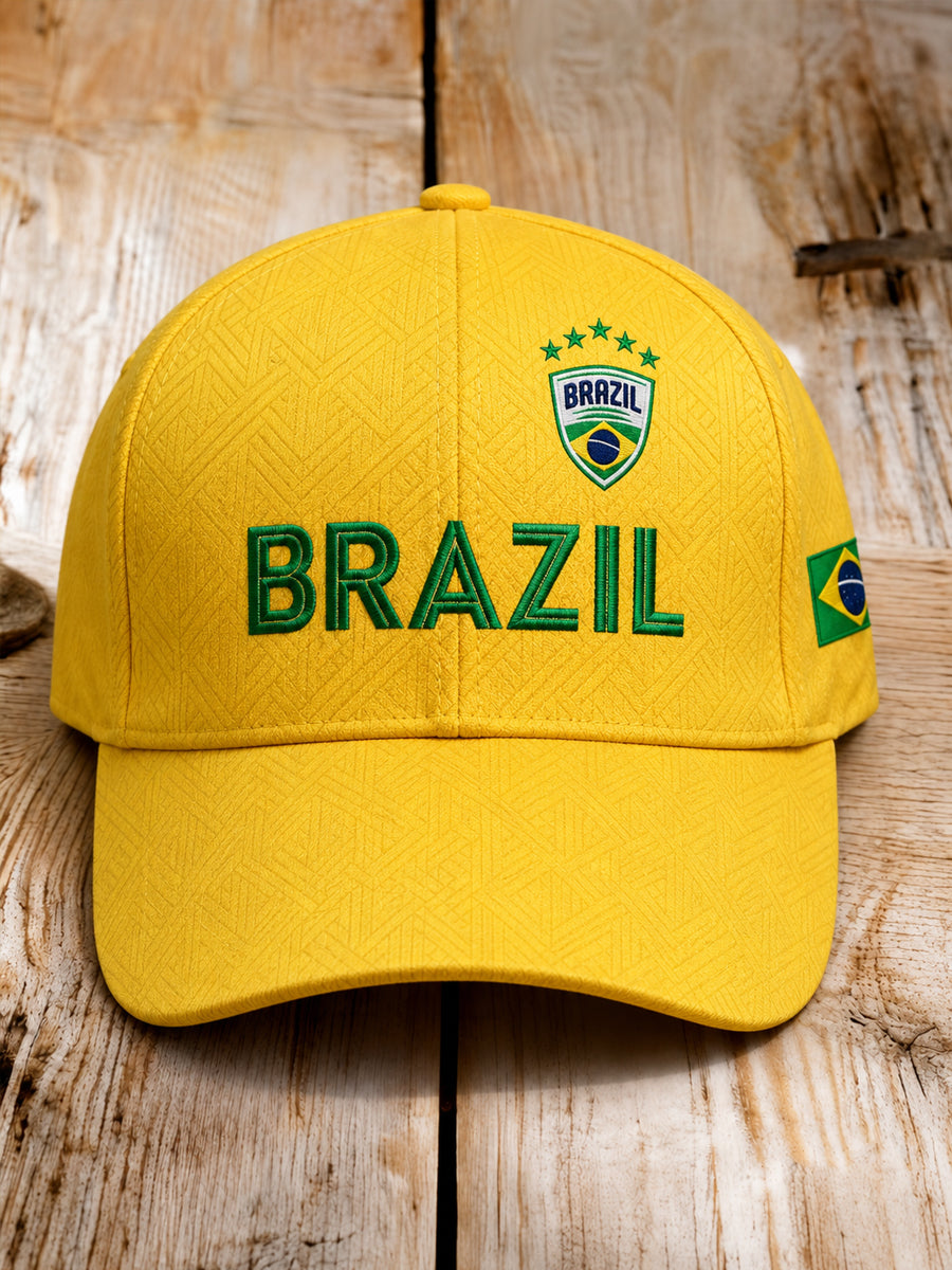 Unisex Brazil Football Fan Gift Design Print Hat