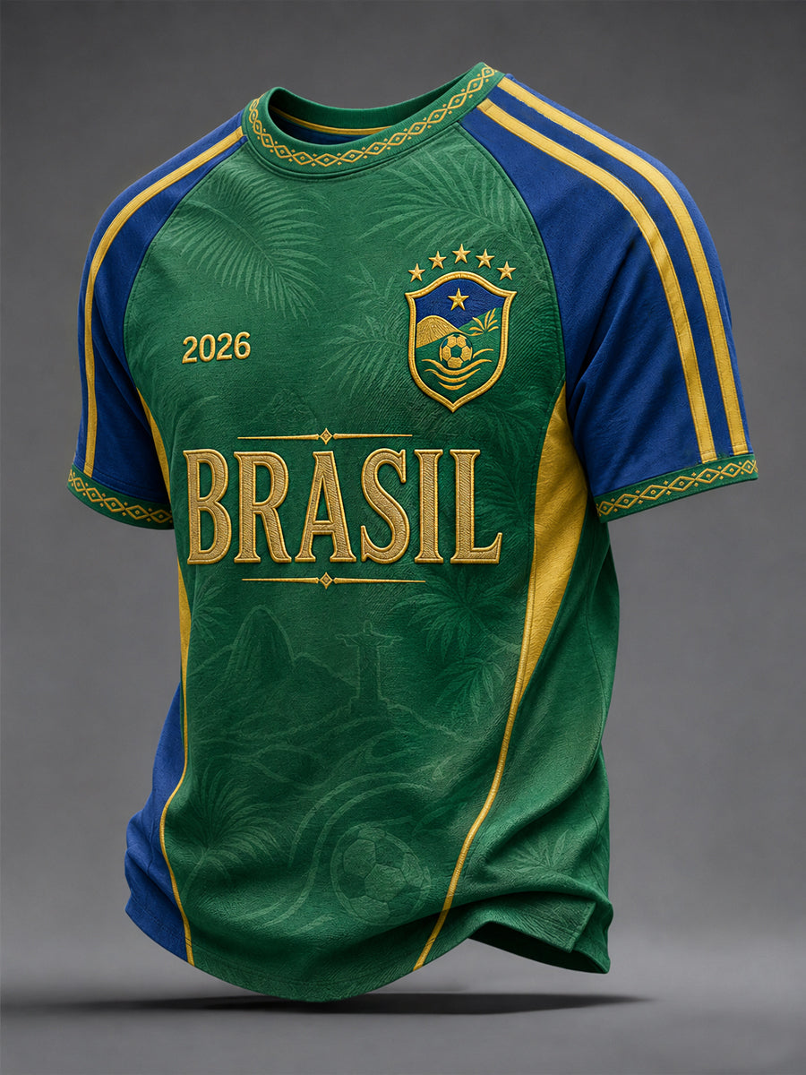 Men's Gift For Soccer Fans Print Casual Tee