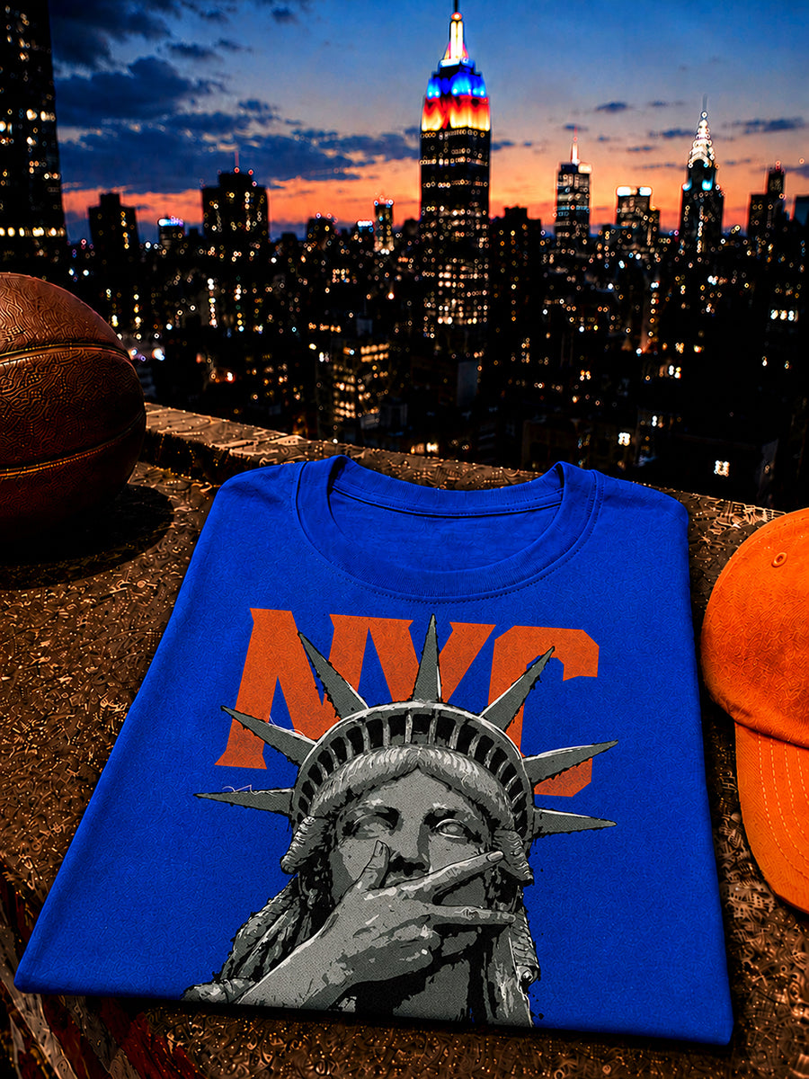 Men's New York Basketball Fans Printed T-Shirt