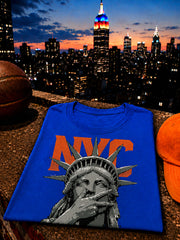 Men's New York Basketball Fans Printed T-Shirt