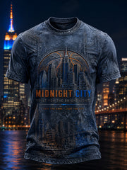 Men's New York Basketball Fans Printed T-Shirt