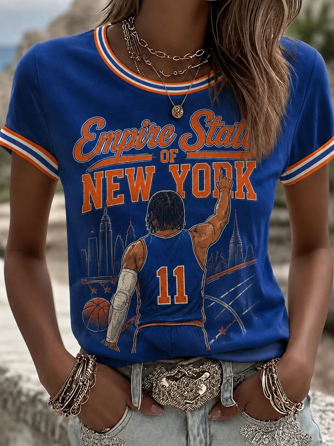 Women's Empire State Of New York Printed T-shirt