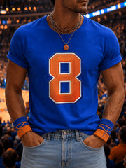 Men's #8 Gift For Basketball Fans Print Casual Tee