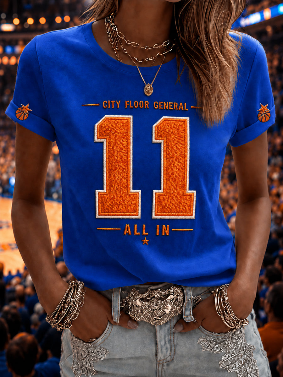 Women's #11 Gift For Basketball Fans Print Casual Tee