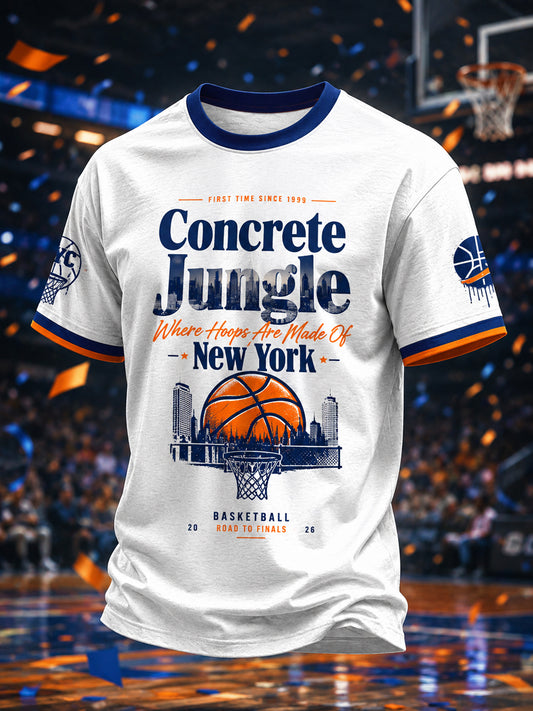 Men's New York Basketball Fans Printed T-shirt