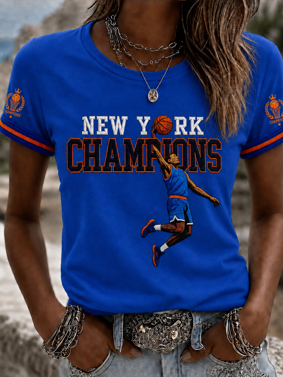 Women's Classic Basketball Fan Graphic Short Sleeve T-shirt