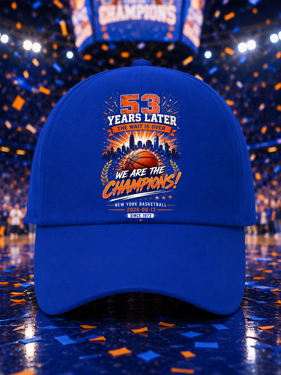 Unisex New York Basketball Champions Celebration Print  Hat