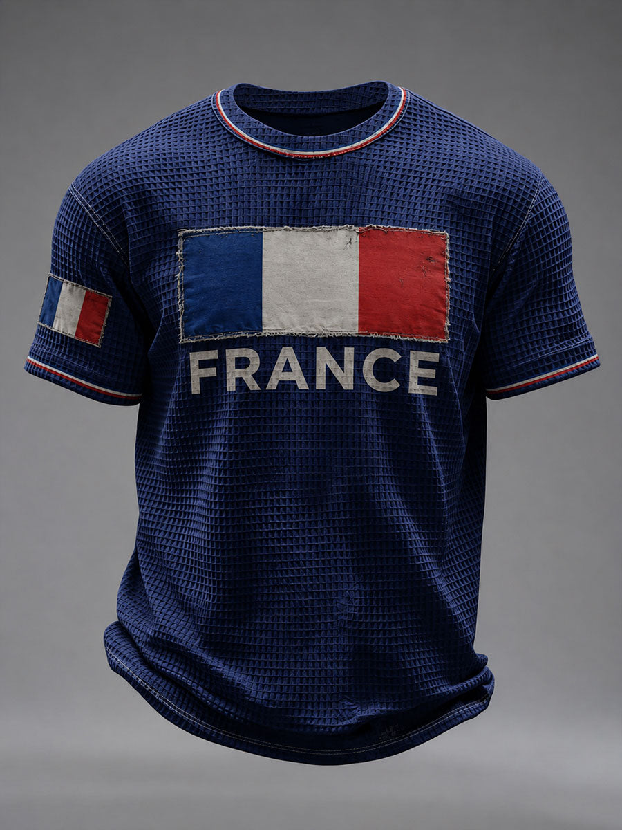 Men's France Waffle Short Sleeves T-shirt