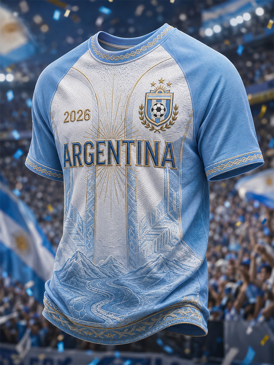 Men's Gift For Football Fans Print Casual Tee