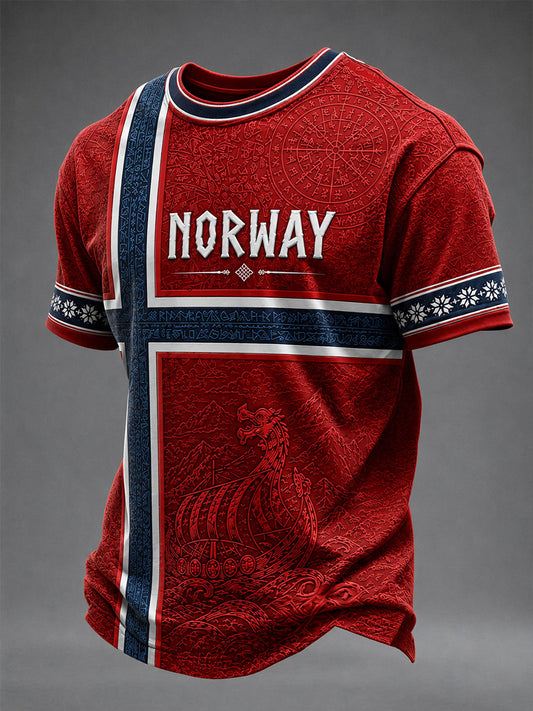 Men's Norway Football Short Sleeves T-shirt