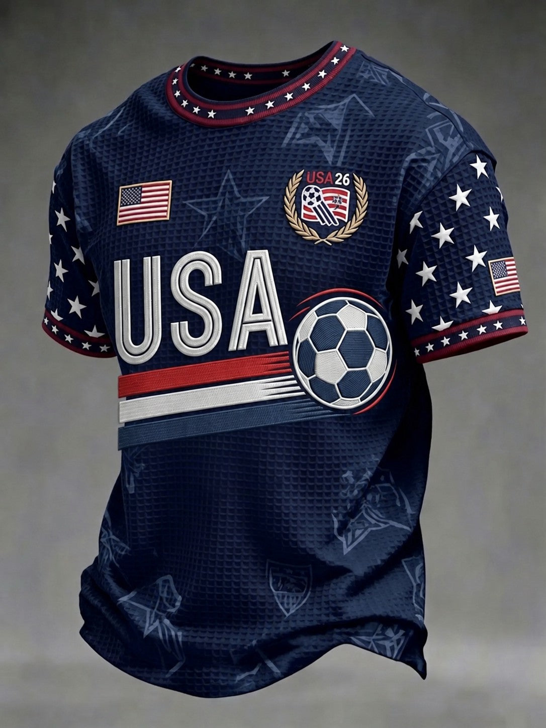 Men's USA Football Printed Waffle T-shirt